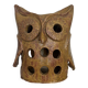 Stoneware lantern in the shape of an owl.