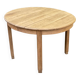 Table à manger ronde Art Déco en chêne brut décapé 1930