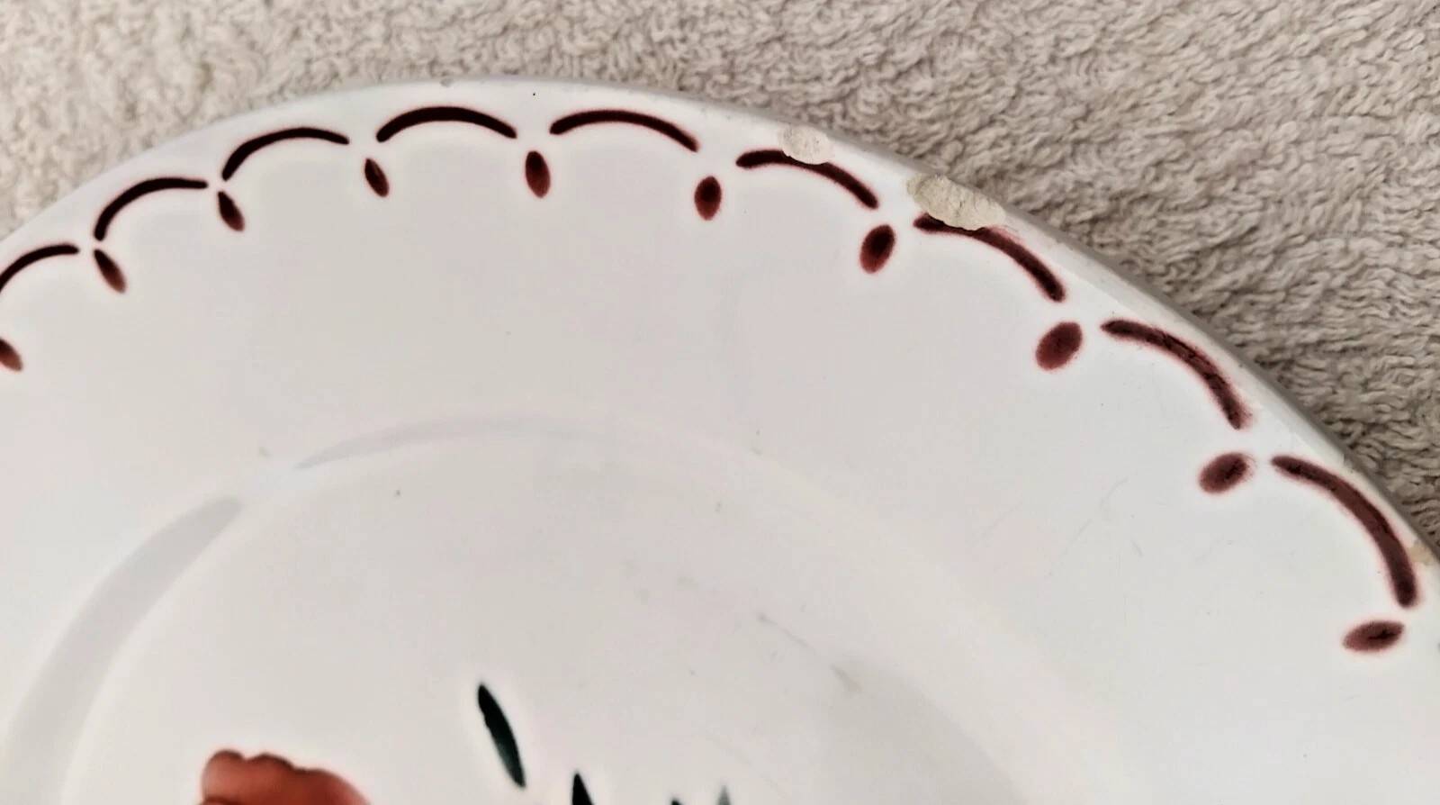 Set of 5 Vintage Badonviller Deep Plates