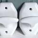 2 enamelled porcelain coat hooks from the 1930s