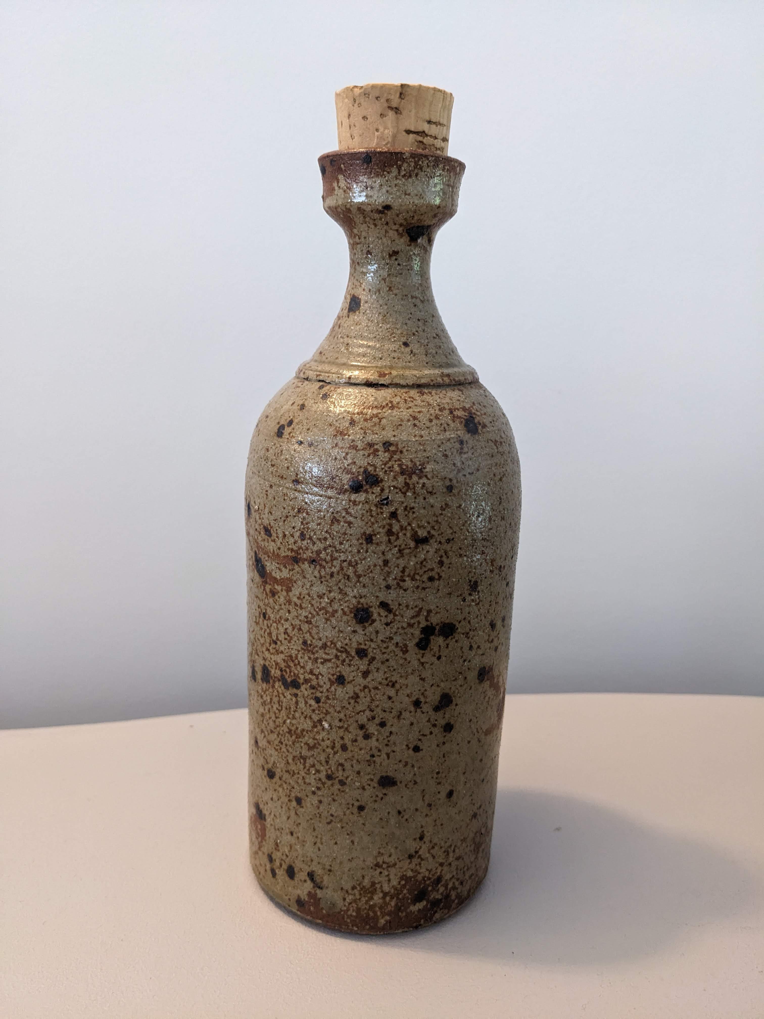 Pyrite stoneware bottle