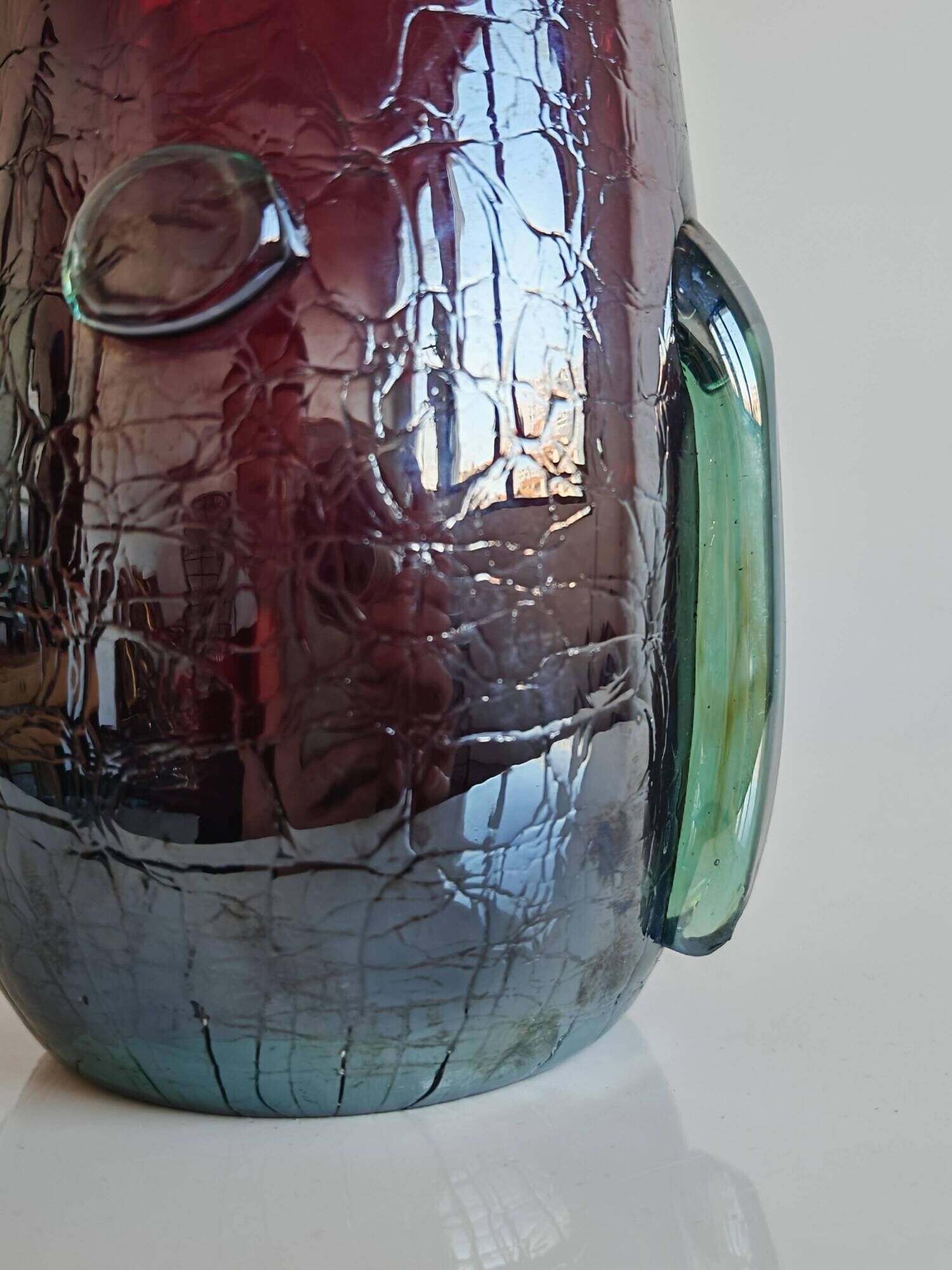 Vase en verre de Murano Mid Century Modern par Luciano Ferro 1950s