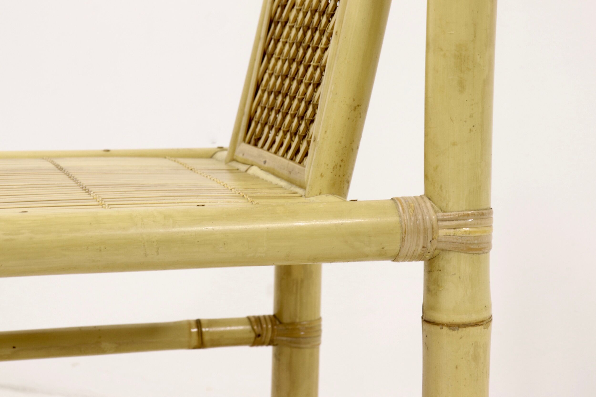 Bamboo dining chairs in tropicalist style 1970