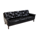 Black leather sofa