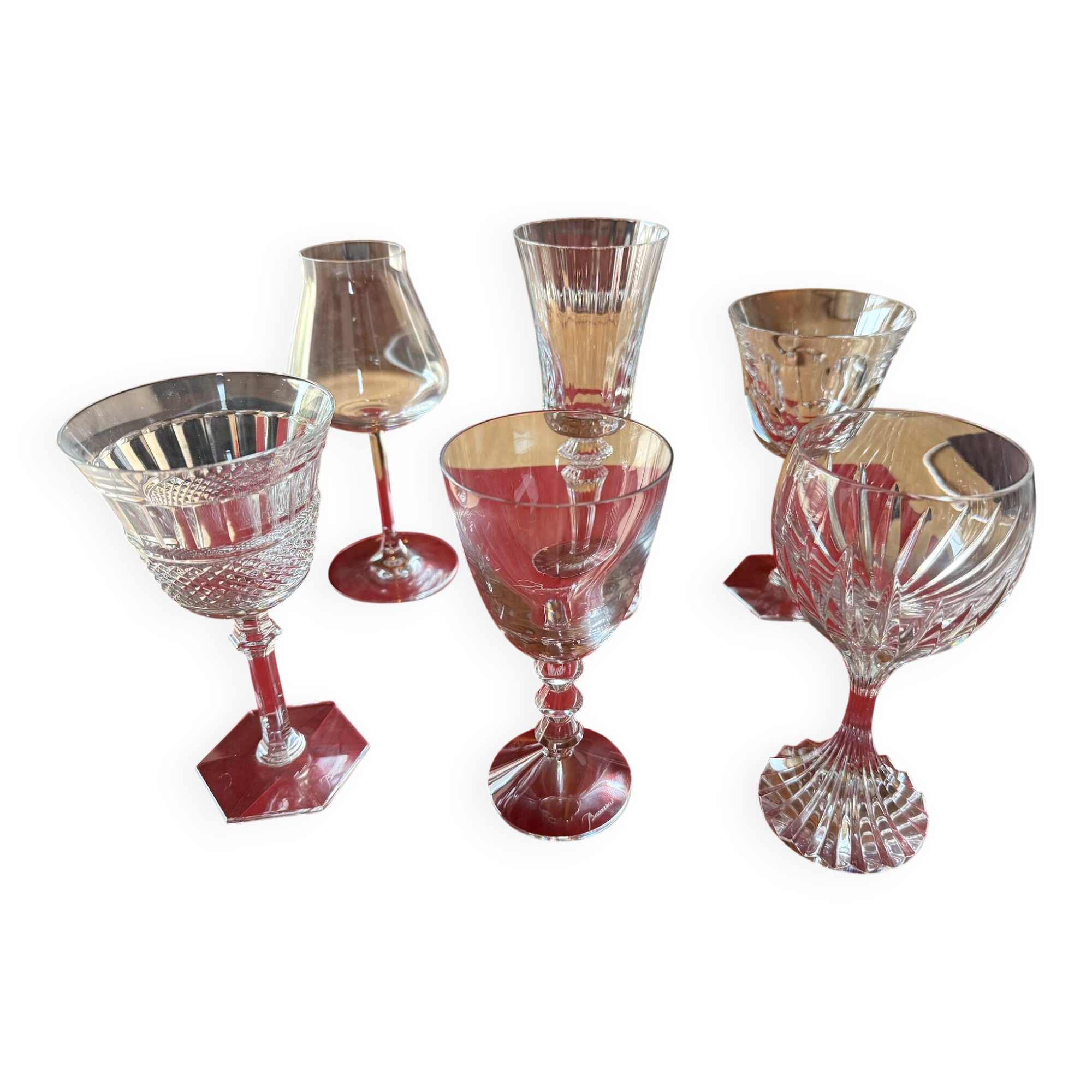 Set of 6 Bacarra glasses in their original packaging.