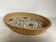 Old oval wicker rattan tray basket