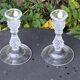 Pair of crystal candlesticks, darques crystal, diamond pattern, vintage Original label