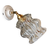 Vintage molded glass wall light
