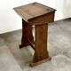Solid oak school desk - mid-20th century - freestanding bench