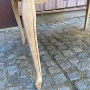 Table à manger Louis XV décapée en chêne massif 1970 215cm