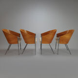 Set of 4 King Costes Dining chairs by Philippe Starck for Aleph, 1980s