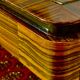 1930 Art Deco dining table in Macassar Ebony and RIO Rosewood, with extensions,