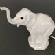 Art Deco 1930 elephant night light in white porcelain