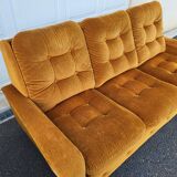 Ensemble canapé fauteuil vintage velours