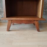 Bedside table oak compass legs - vintage