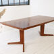 Square teak dining table