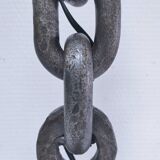 60s steel link floor lamp base