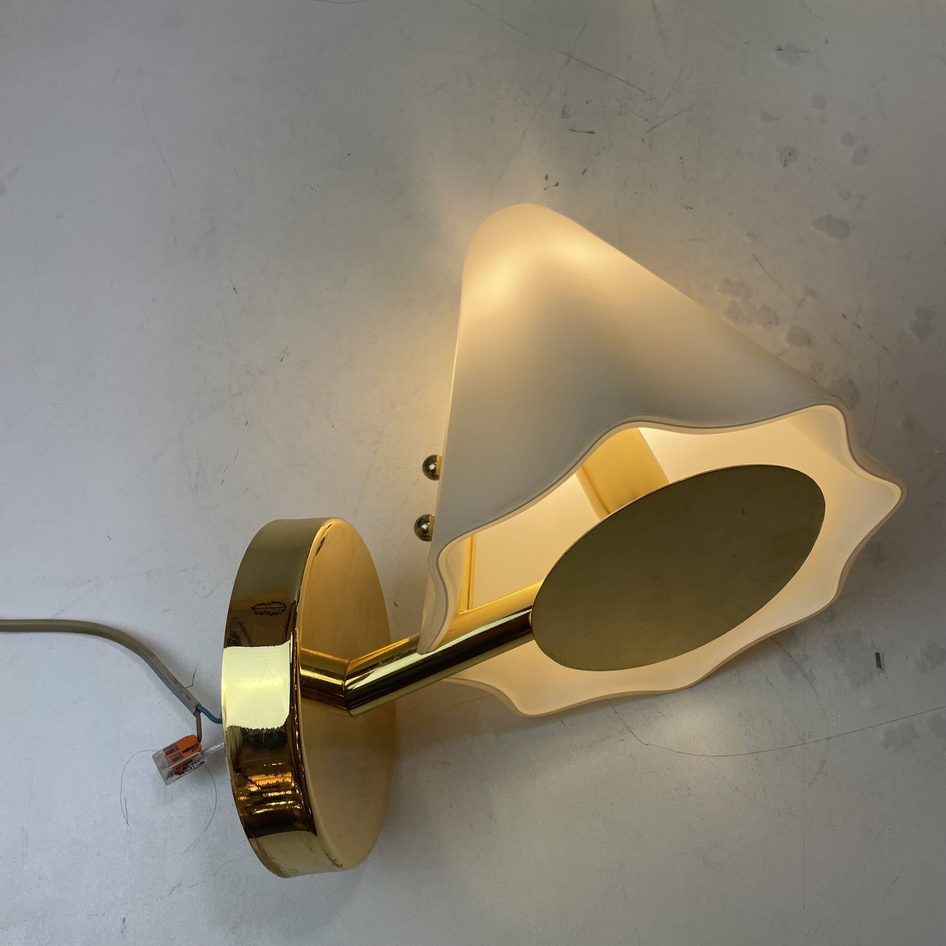 Pair of Murano Glass Wall Lamps, Italy, 1980s