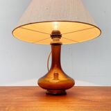 Mid-century Danish glass table lamp by Holmegaard