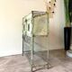 Storage cabinet in water green metal