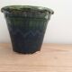 Glazed terracotta flowerpot