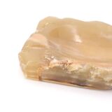 Empty pocket or ashtray in carved stone alabaster