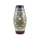 West German ceramic vase with geometric pattern, glazed pottery from the 1970s