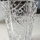 Vintage vase with flared neck in cut crystal - Decorated with geometric patterns / diamond braces