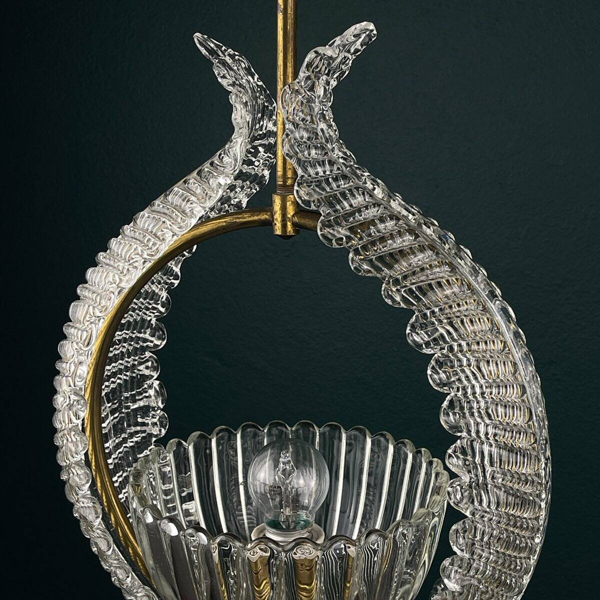 Murano chandelier by Ercole Barovier for Barovier & Toso, 1930s