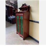 Antique Jugendstil display cabinet, vertical cabinet, Art Nouveau