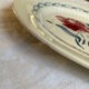 Set of 6 flat plates flowered old French earthenware Digoin Sarreguemines model Cannes
