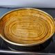 Rattan and brass tray, Italy, 1970