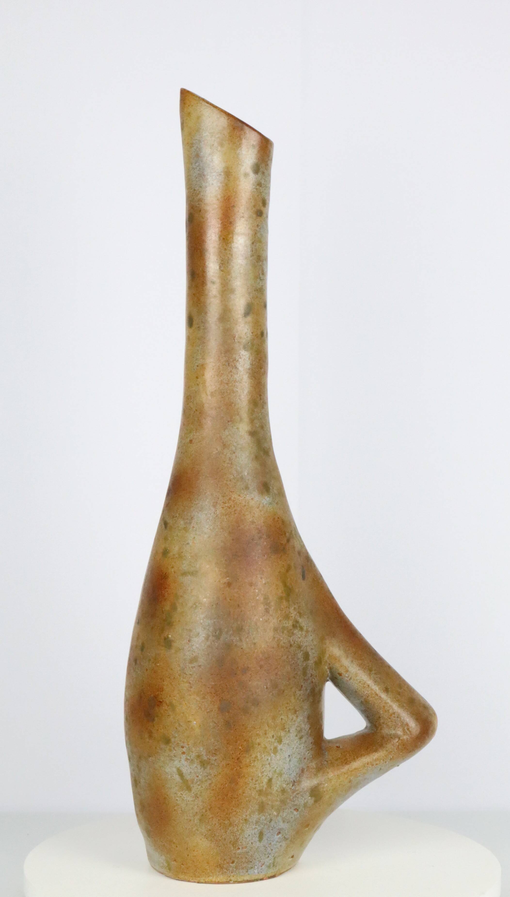 Ceramic vase by Agnès Escala Vallauris 1970