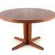 Danish round 1x extendable dining table 'Outrup' - teak
