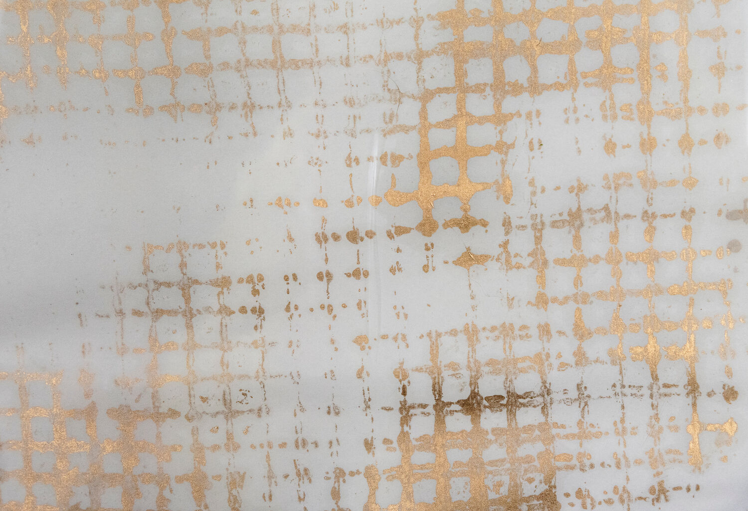 Tableau à l'huile sur papier "cage dorée 1" -