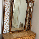 Cloakroom vintage rattan chest