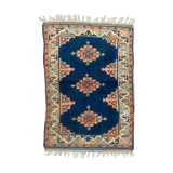 Vieux tapis turc kazak 140x96 cm vintage, rouge et bleu