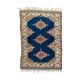 Old turkish kazak rug 140x96 cm vintage carpet, red and blue
