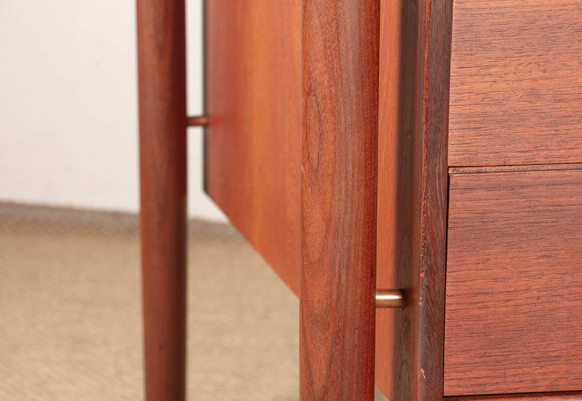 Bureau de Direction Danois en teck par Gunnar Nielsen Tibergaard 1960.
