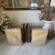Paire de serre-livres vintage vase Médicis en onyx rose