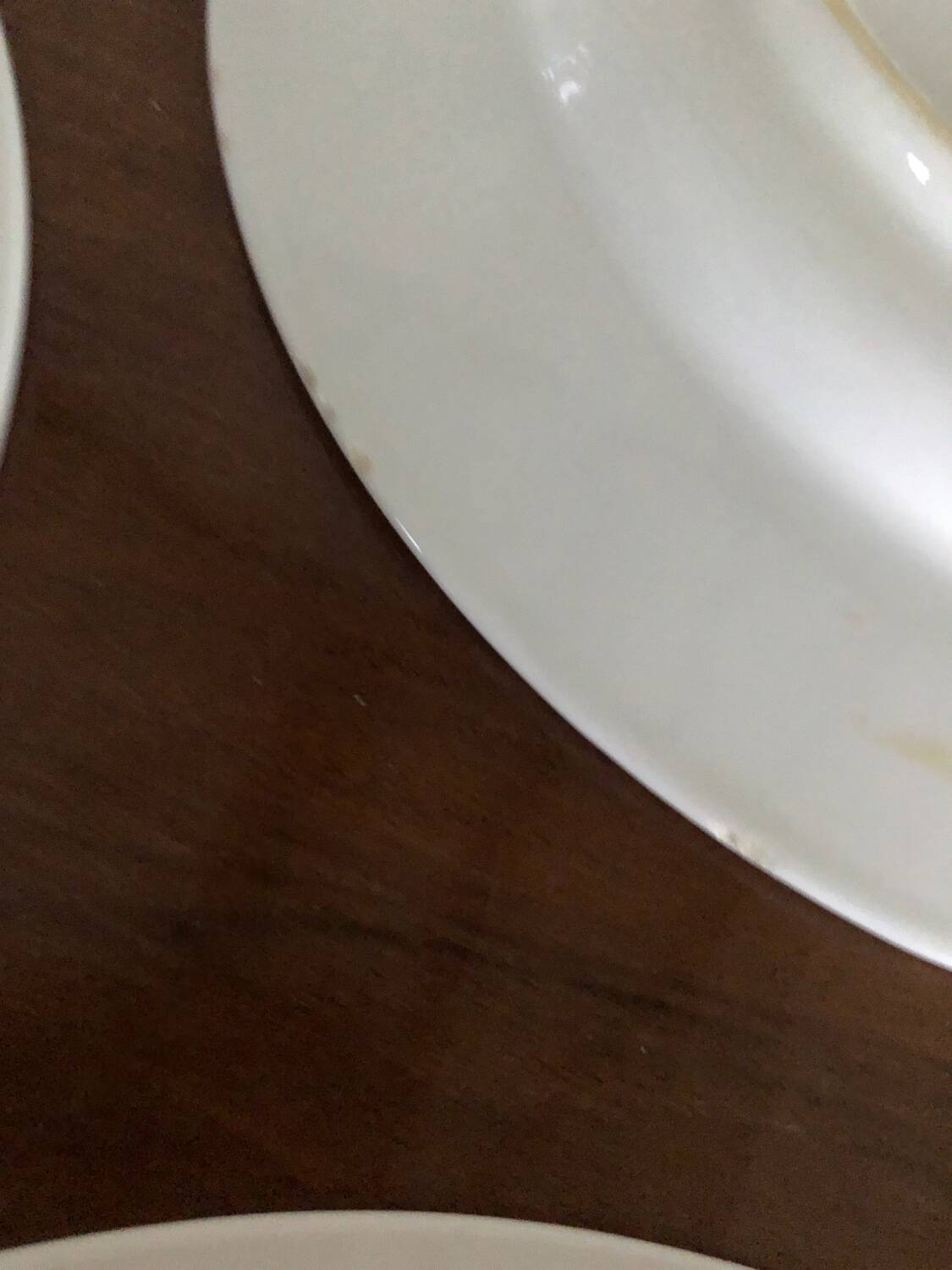 8 white porcelain plates Quadrifoglio Italy