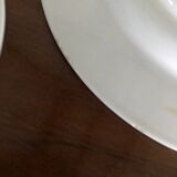 8 white porcelain plates Quadrifoglio Italy