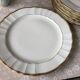 Set of six plates Limoges B-C ivory and gold art deco