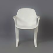 White Kangaroo Chair by Ernst Moeckl for Horn, 1960s | With Armrests