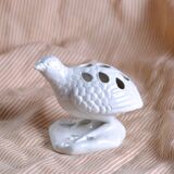 Antique zoomorphic earthenware bird flower picker