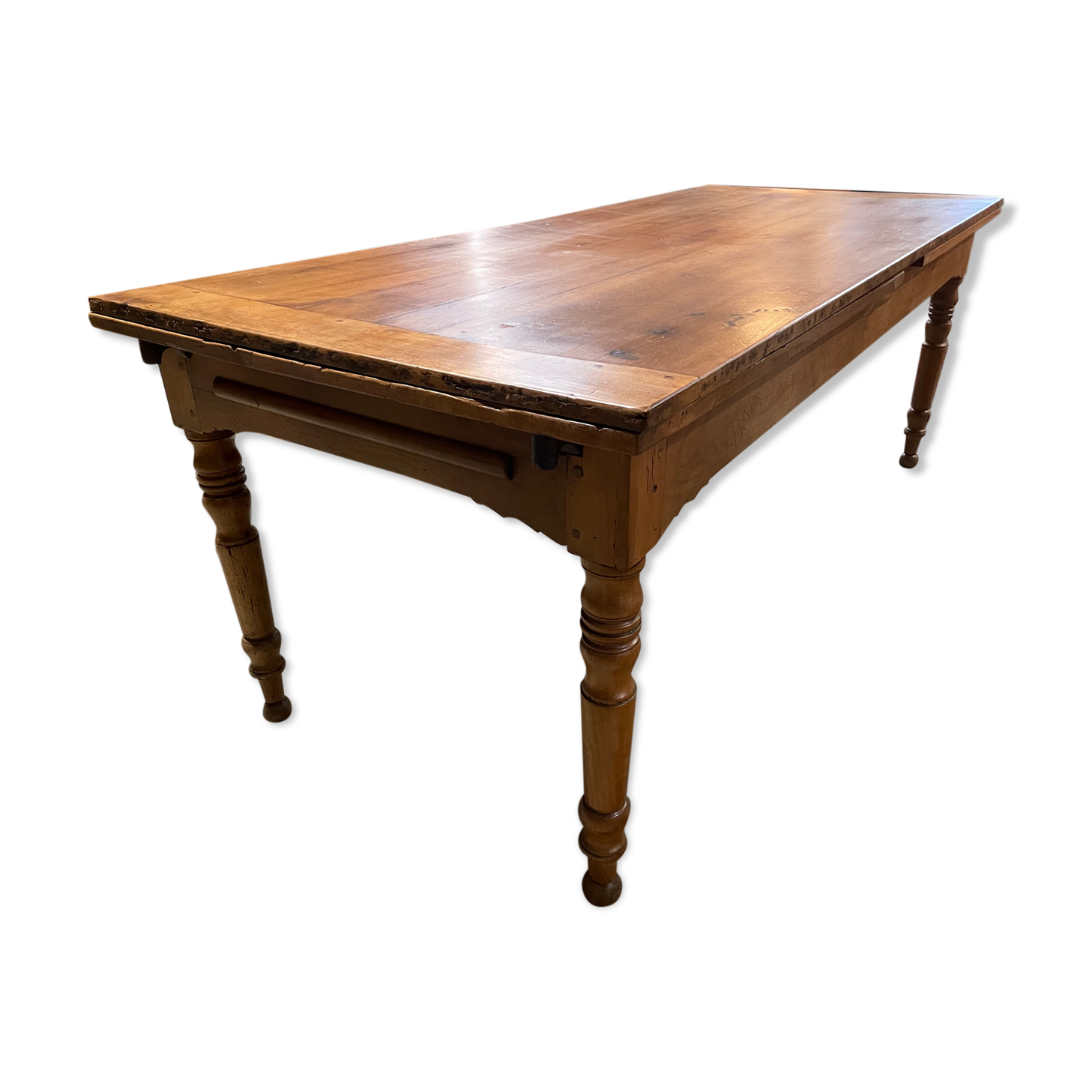 Cherry farmhouse table with 2 extensions