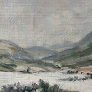 HST painting "Lake in the Jura" Lake landscape