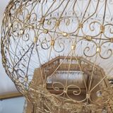 Large golden bird cage