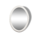 Mirror of the 1950s with a painted wooden frame and an oval ice.
