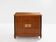 Jules Leleu cherry wood cabinet with marquetry, 2 doors, bronze, 1940.